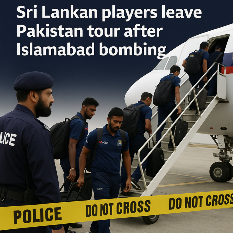 Sri Lankan players leave Pakistan tour after Islamabad bombing