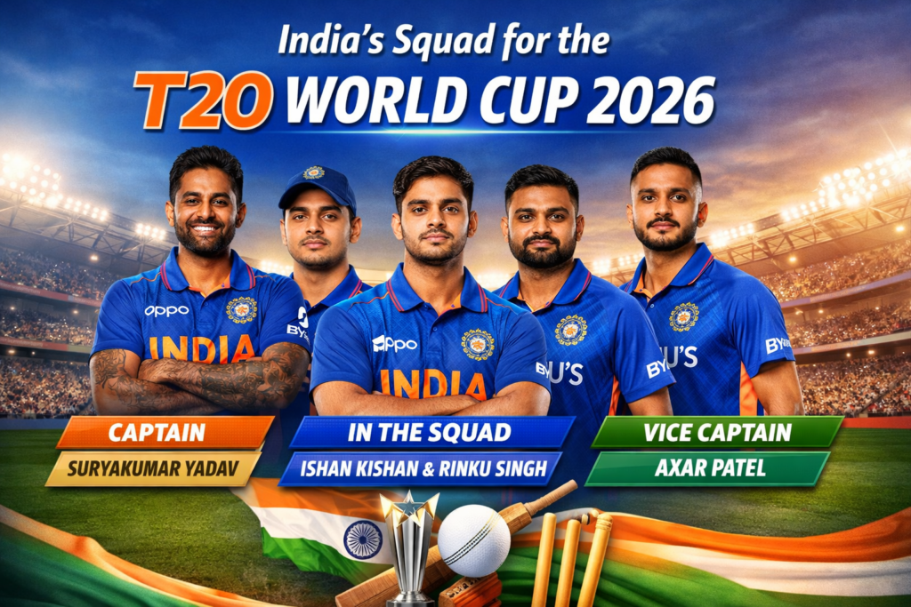 India's T20 World Cup 2026 squad