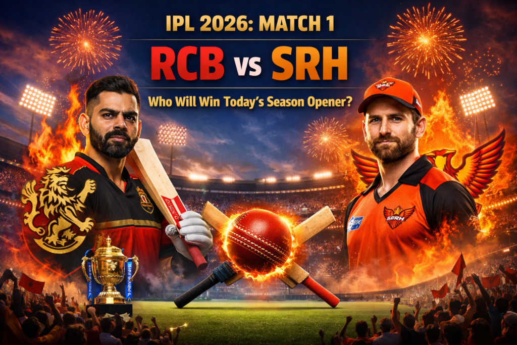 IPL 2026 Match 1, RCB vs SRH Match Prediction