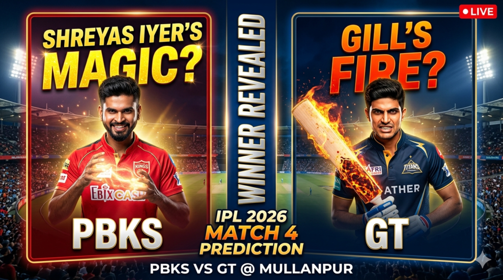 PBKS vs GT Match Winner Prediction